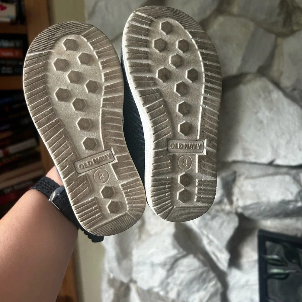 BOGO free Old Navy Kids Denim Moccasins with Brown Accents